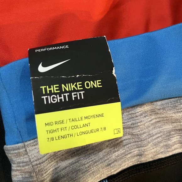 Nike One Leggings Mid-Rise Crop Length Plus Size 1X Dri-Fit Tight Fit Running - Picture 2 of 8